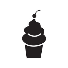 Cupcake, Muffin icon vector