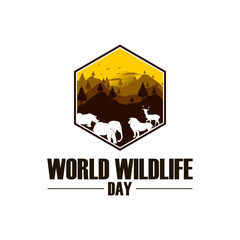 World Wildlife Day design vector