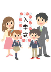 入学式の親子