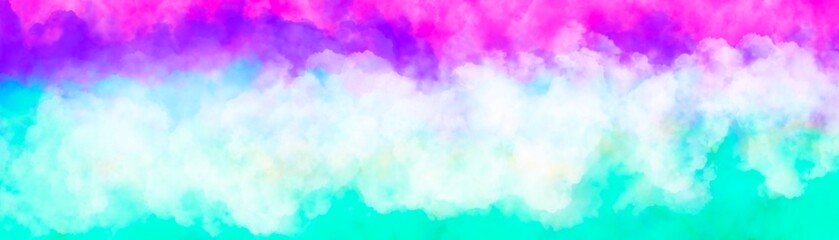 Fototapeta premium Watercolor paint like gradient background pastel ombre style. Iridescent template for brochure, banner, wallpaper, mobile screen. Neon hologram theme 