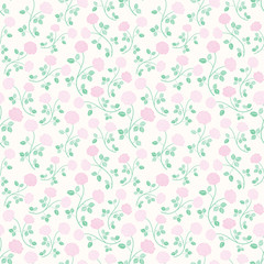 Pink roses flower seamless vector pattern nature background