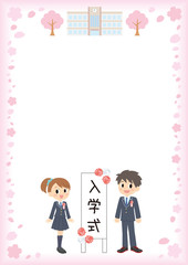 高校入学式の男女