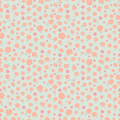 Small spring flowers seamless pattern vector background