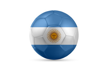 Bandera Argentina País Círculo en Pelota Balón Futbol Soccer Balompié