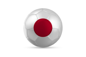 Bandera Japón País Círculo en Pelota Balón Futbol Soccer Balompié