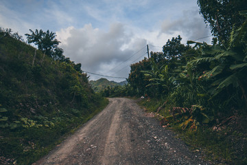 road trip in the mountains