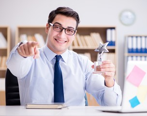 Businessman working in the office