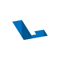 initial letter l hole logo vector