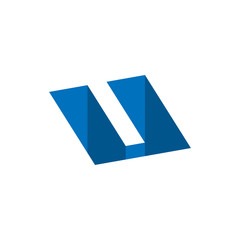 initial letter u hole logo vector