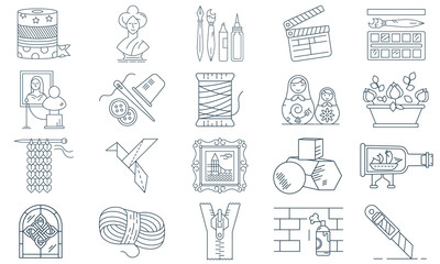 Art and craft icon for creative project illustrations