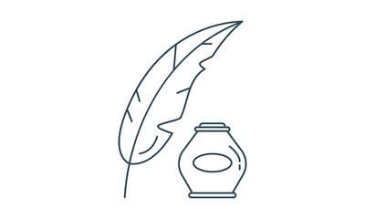 
Calligraphy pictogram logo icon vector image