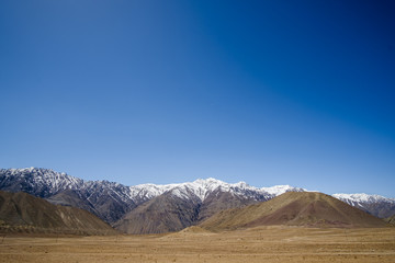View of mountains while traveling to the Moonland