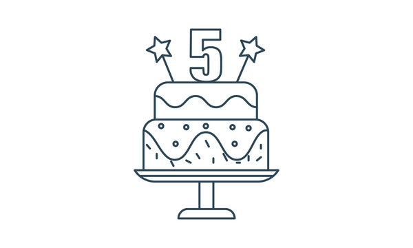 Birthday cake icon vector image