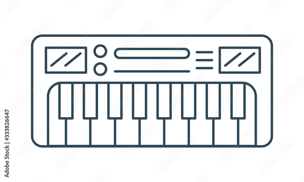 Poster piano icon vector image for web and mobile apps