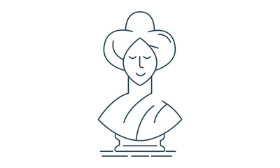 Sculpture icon for artistic and creative design