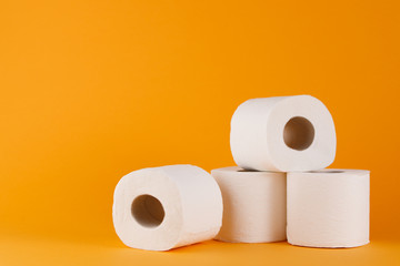 Toilet paper purchase due to kronavirus concept. Personal hygiene and stopping the spread of the...