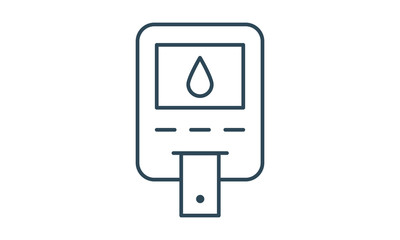 Blood glucose measuring device icon cartoon style vector image
