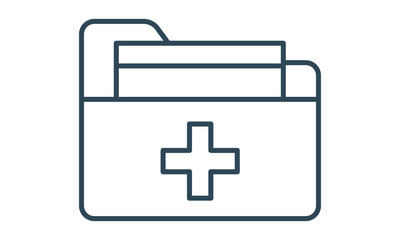 Medical history icon for healthcare and patient records