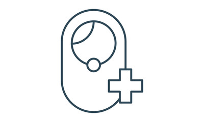  Pediatrics icon flat style graphical symbol.