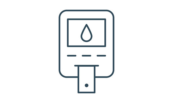 Blood glucose measuring device icon cartoon style vector image
