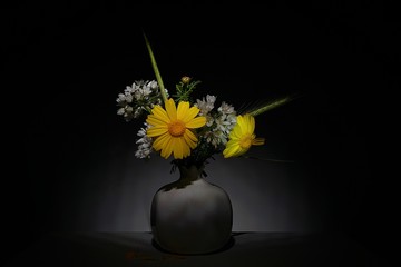Spring flowers in a vase