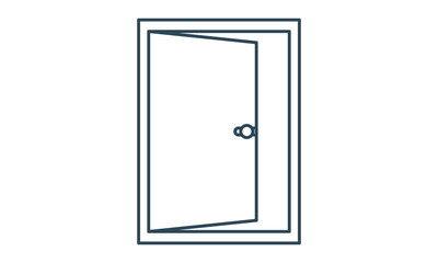 Door icon emergency exit sign vector image