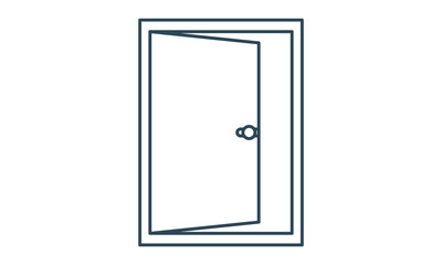 Exit door icon for emergency evacuation and building safety	