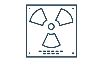 Radiation warning symbol icon vector image