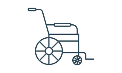 Wheelchair icon for mobility assistance and medical equipment
