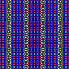 repeatable seamless pattern graphic with coffee, firebrick and medium blue colors. can be used for fashion textile, fabric prints and wrapping paper