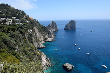 Fototapeta na wymiar Lansdcape of Italy capri island gold coast