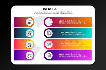 Colorful template infographic business