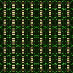 repeatable seamless pattern background design with very dark green, tan and lime green colors. can be used for fashion textile, fabric prints and wrapping paper