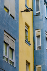 Fototapeta na wymiar Fragment of a colorful house. Santander, the capital of Cantabria.Northern spain