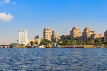 Obraz premium View of the Cairo city and Nile river in Egypt