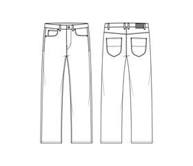 5 Pocket Jeans - Wide Leg