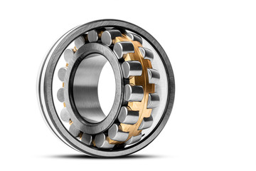 Roller bearing on white background isolated.  Part of the car