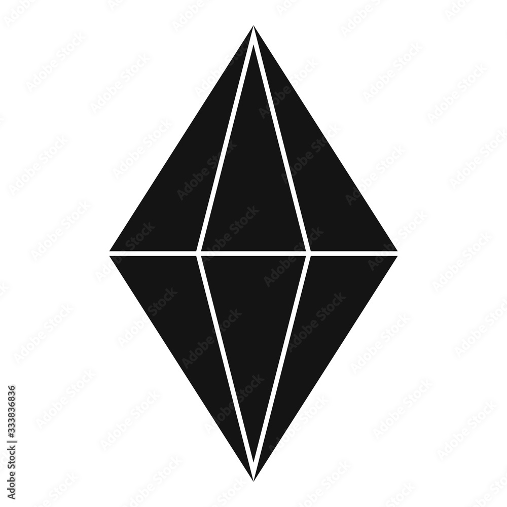 Poster radian gemstone icon. simple illustration of radian gemstone vector icon for web design isolated on 
