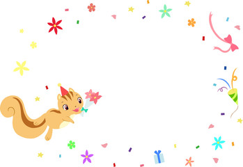 バースデーフレーム＋リス