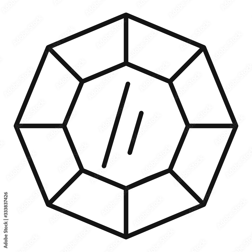 Poster collection gemstone icon. outline collection gemstone vector icon for web design isolated on white b