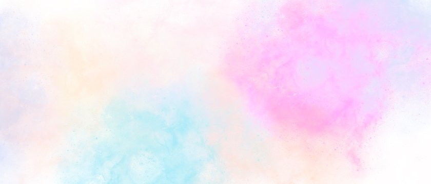 Watercolor paint like gradient background pastel ombre style. Iridescent template for brochure, banner, wallpaper, mobile screen. Neon hologram theme	