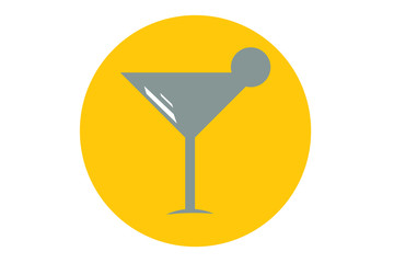 cocktails bar glass  isolated on white background