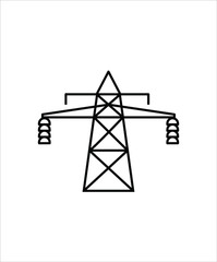 transmission tower icon,vector best line design icon.