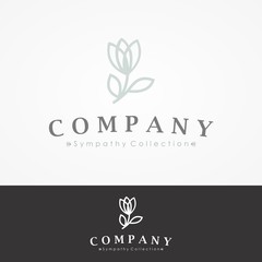 Elegant flower rose beauty logo template