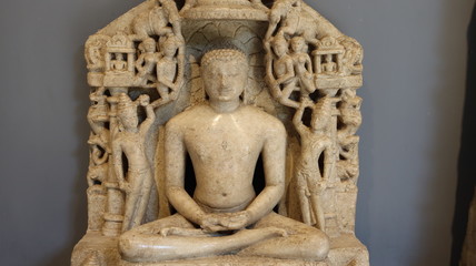 Mumbai, Maharastra/India- March 26 2020: Statue of lord Mahavira- worshipped by the Jain people.