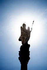 Statue of the triumph of archangel St Raphael, Córdoba, Spain