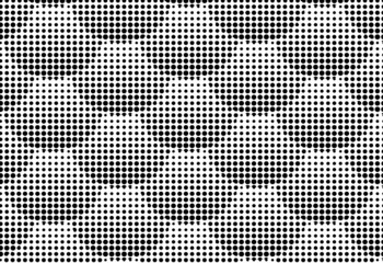 Dotted gradient vector illustration, white and black halftone background, horizontal seamless dotted lines, monochrome dots texture backdrop, retro effect