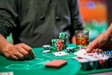 Casino Black Jack table