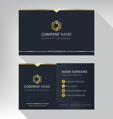 Luxury and modern. vector business card template. design black and gold color