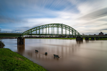 Naklejka premium Hochwasser Weser Minden